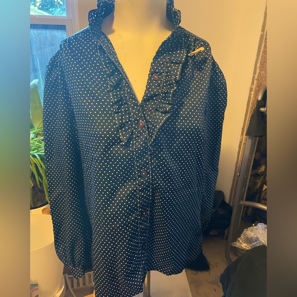 Vintage Blue Checked button down shirt